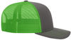 An image of a Custom Richardson Snapback Trucker Cap in Charcoal/Neon Green!