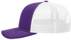 An image of a Custom Richardson Snapback Trucker Cap in Purple/White!