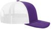 An image of a Custom Richardson Snapback Trucker Cap in Purple/White!