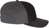 An image of a Custom Richardson Twill Back Trucker Cap in Black/Charcoal!