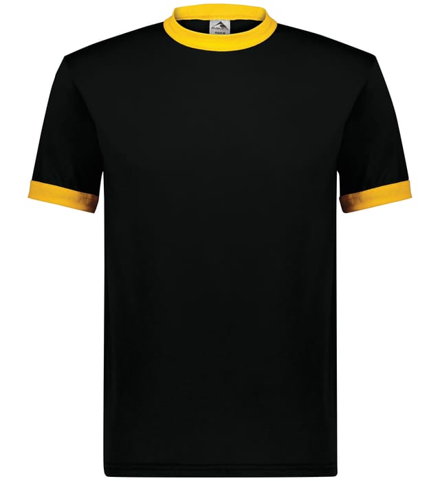 Augusta Sportswear Ringer T Shirt in Black/Gold