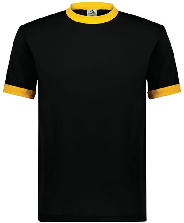 An image of a Custom Augusta Sportswear Ringer T Shirt in Black/Gold!