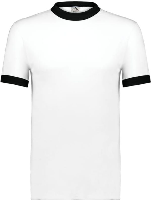 An image of a Custom Augusta Sportswear Ringer T Shirt in White/Black!