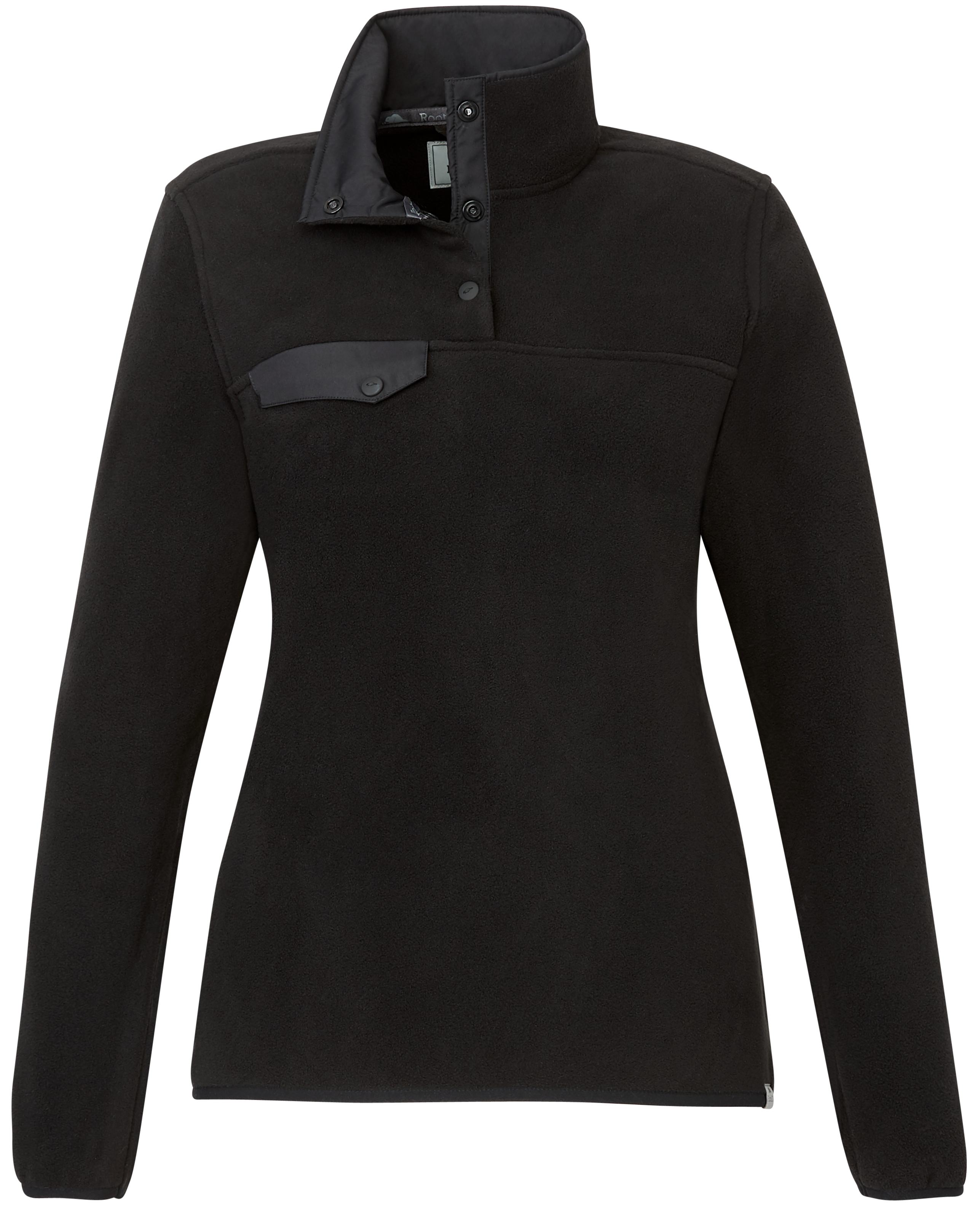 Roots73 Womens Westville Eco Microfleece Pullover in Black