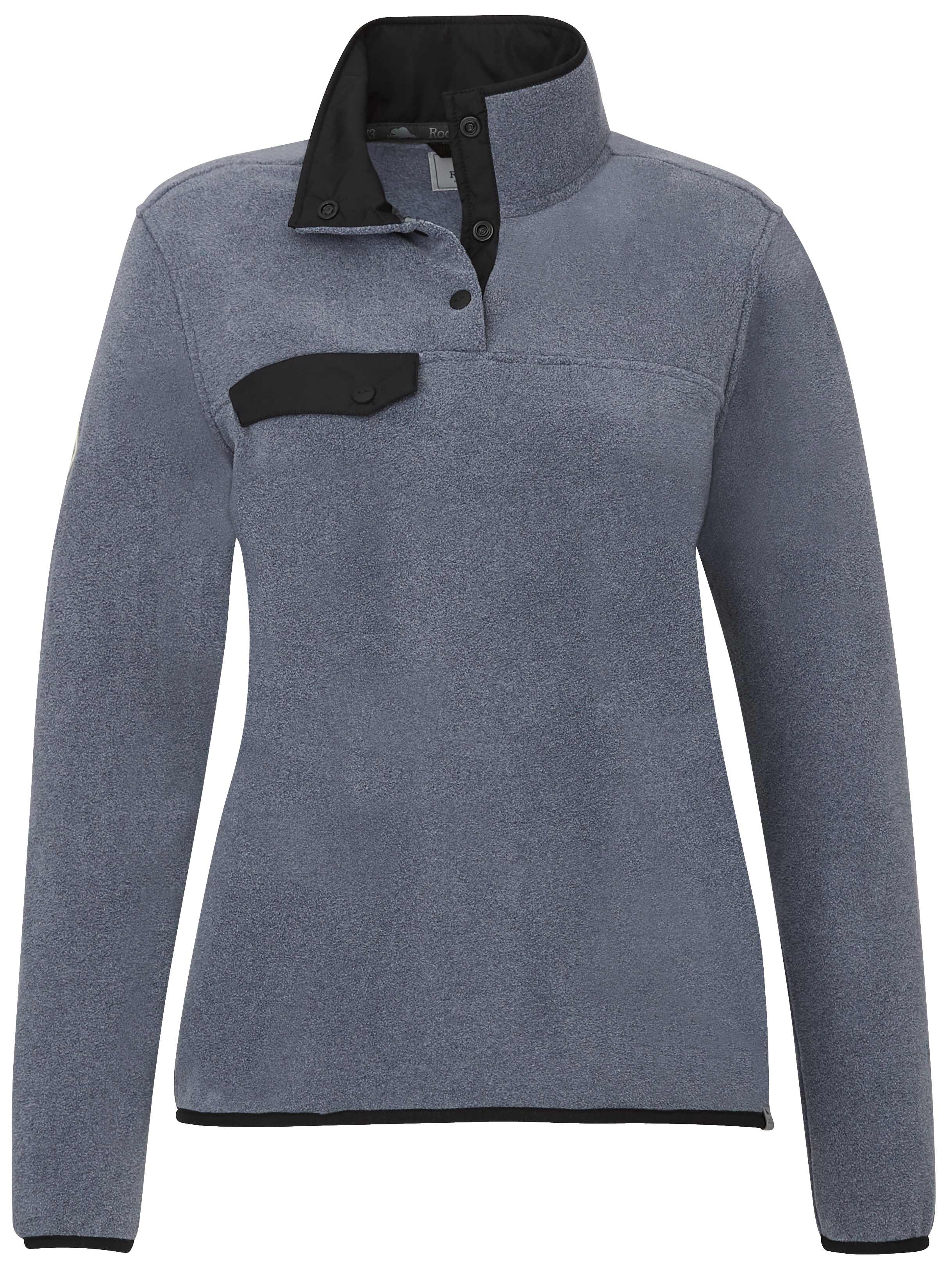 Roots73 Womens Westville Eco Microfleece Pullover in Denim Mix