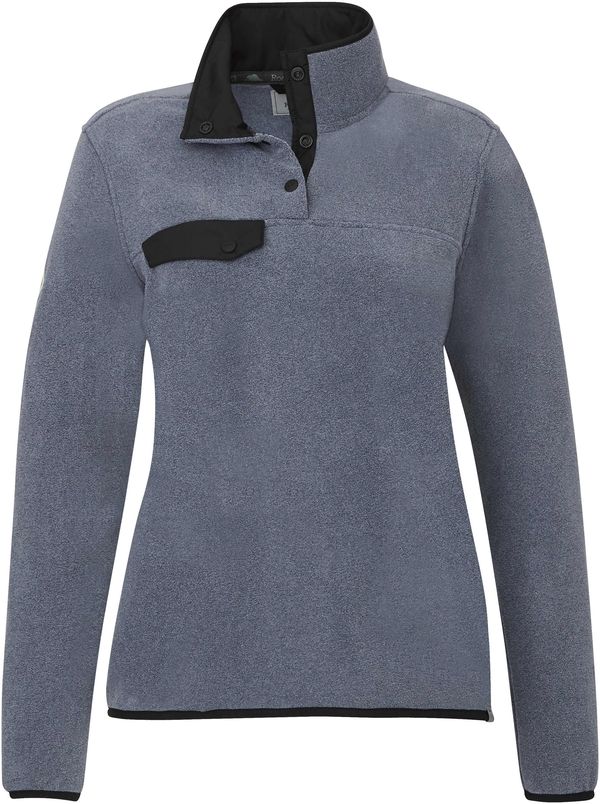 An image of a Custom Roots73 Womens Westville Eco Microfleece Pullover in Denim Mix!