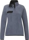 An image of a Custom Roots73 Womens Westville Eco Microfleece Pullover in Denim Mix!