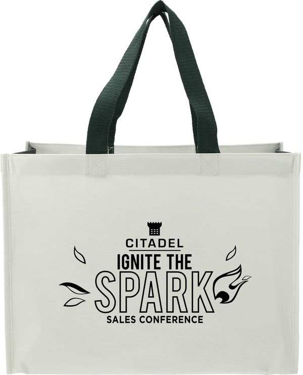 An image of a Custom RPET Laminated Matte Shopper Tote!