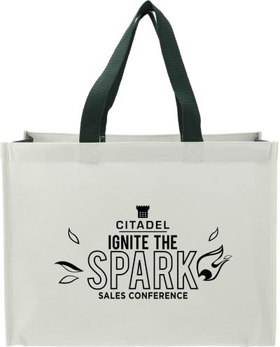 An image of a Custom RPET Laminated Matte Shopper Tote!
