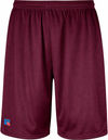 An image of a Custom Russell Athletics Youth Dri Power Mesh Shorts in Maroon!