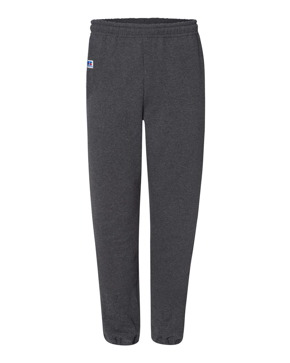 Russell Athletic DriPower Closed Bottom Sweatpants with Pockets in Black Heather
