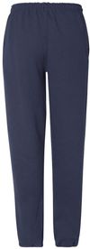 Am image of a Custom Russell Athletic DriPower Closed Bottom Sweatpants with Pockets in Navy!