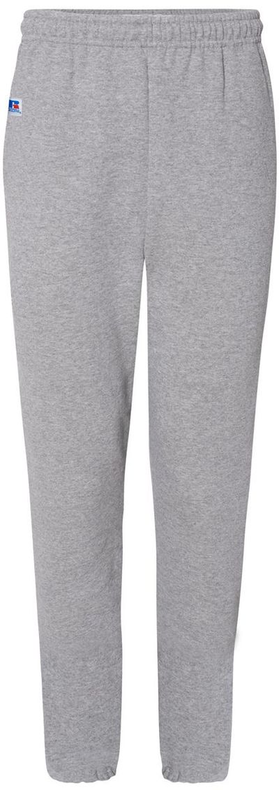Am image of a Custom Russell Athletic DriPower Closed Bottom Sweatpants with Pockets in Oxford!