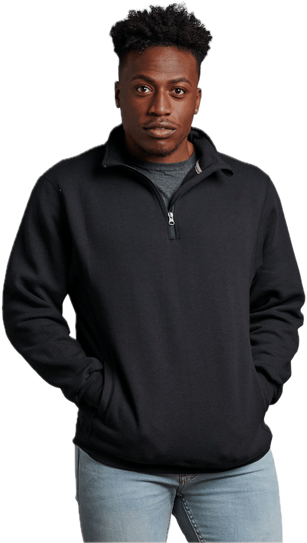 An image of a Custom Russell Athletic Dri Power Fleece Quarter Zip Pullover!