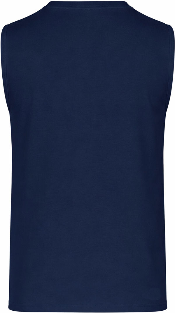 An image of a Custom Russell Athletic Essential Muscle Tee in Navy!