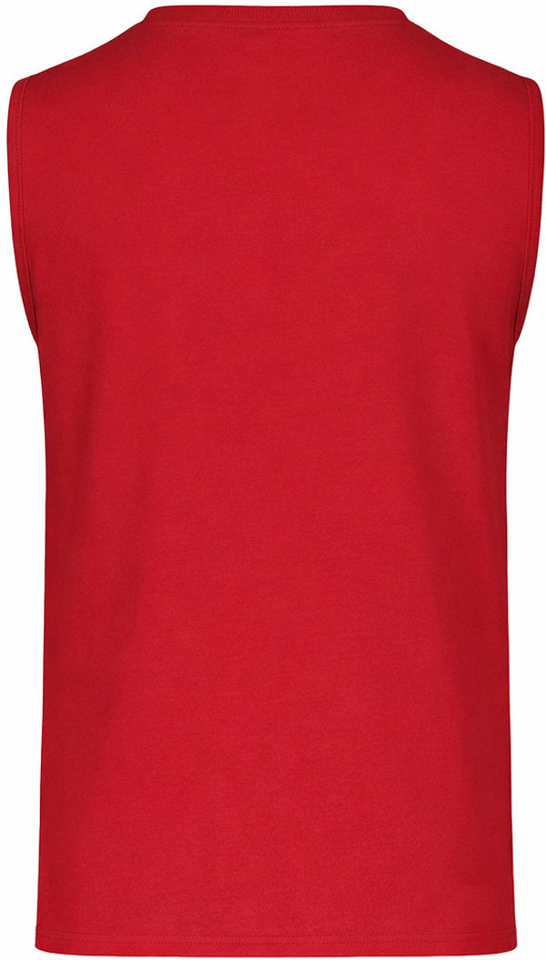 An image of a Custom Russell Athletic Essential Muscle Tee in True Red!