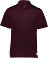 An image of a Custom Russell Athletic Essential Polo in Maroon!