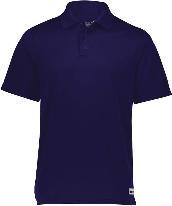 An image of a Custom Russell Athletic Essential Polo in Purple!