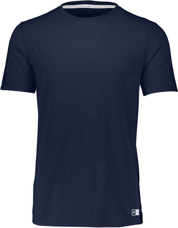An image of a Custom Russell Athletic Essential Tee in Navy!