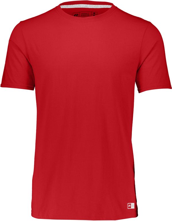 An image of a Custom Russell Athletic Essential Tee in True Red!
