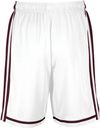 An image of a Custom Russell Athletic Legacy Basketball Shorts in White/Maroon!