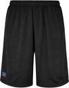 An image of a Custom Russell Athletic Mesh Shorts With Pockets in Black!