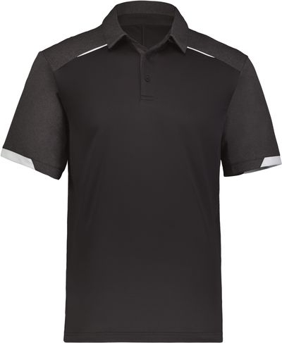 Am image of a Custom Russell Legend Polo in Black!