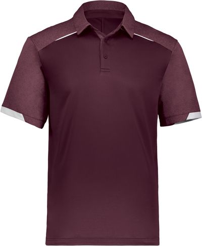 Am image of a Custom Russell Legend Polo in Maroon!