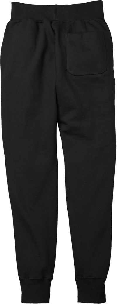 Am image of a Custom Champion Adult Reverse Weave Fleece Jogger in Black!