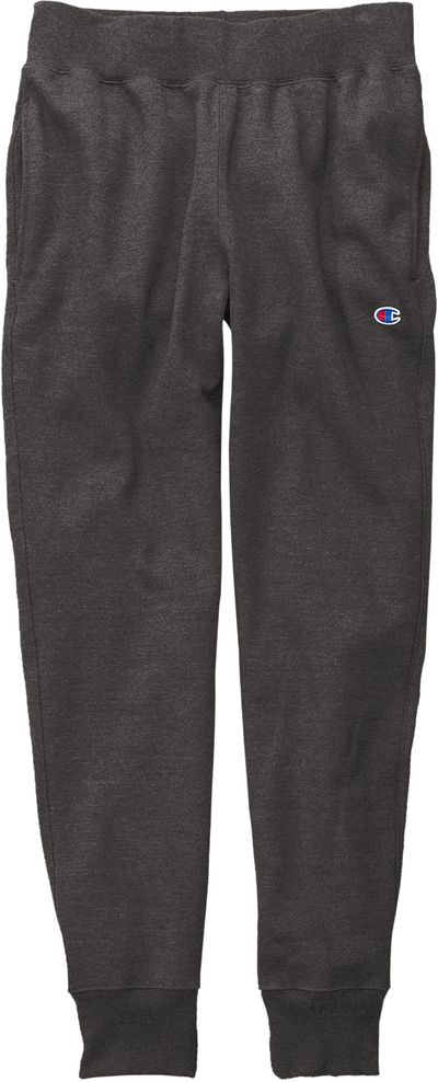 Am image of a Custom Champion Adult Reverse Weave Fleece Jogger in Charcoal!