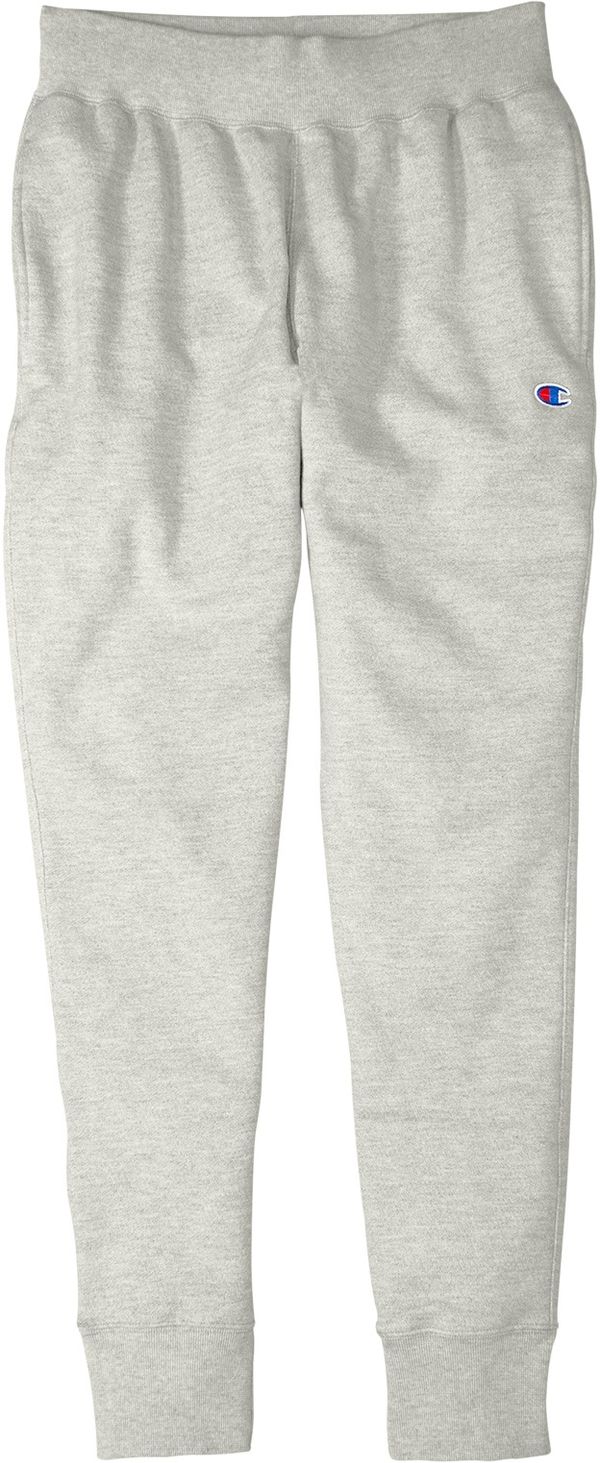 Am image of a Custom Champion Adult Reverse Weave Fleece Jogger in Oxford Grey Heather!