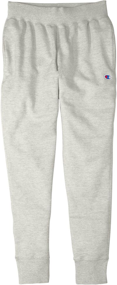 Am image of a Custom Champion Adult Reverse Weave Fleece Jogger in Oxford Grey Heather!