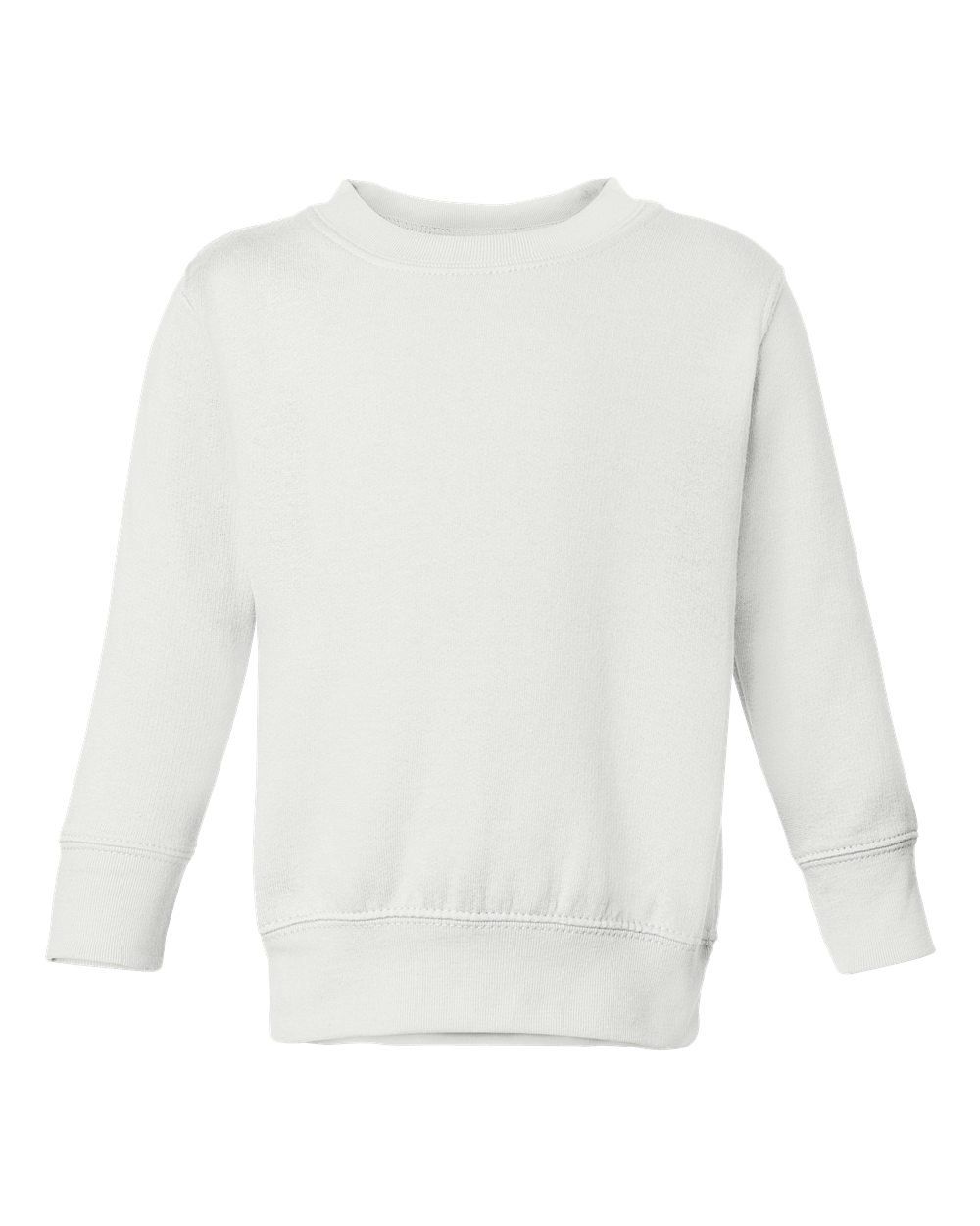 Rabbit Skins Toddler Fleece Crewneck Sweatshirt in White