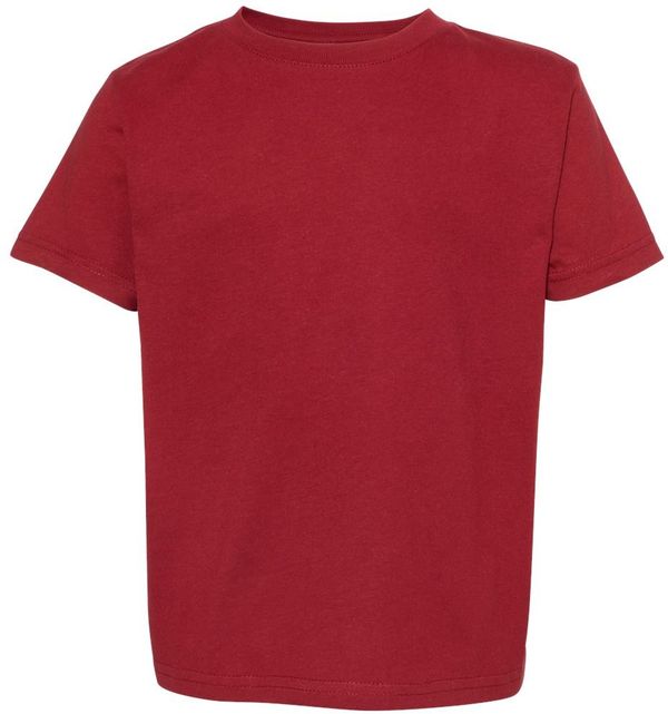 Am image of a Custom Rabbit Skins Toddler Fine Jersey Tee in Garnet!
