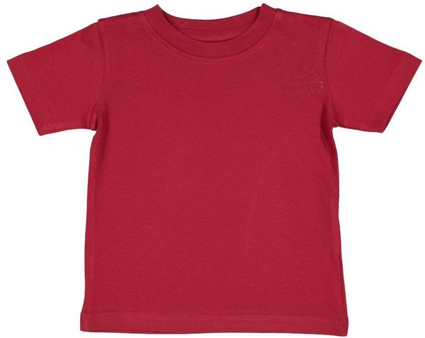 Am image of a Custom Rabbit Skins Infant Fine Jersey Tee in Garnet!