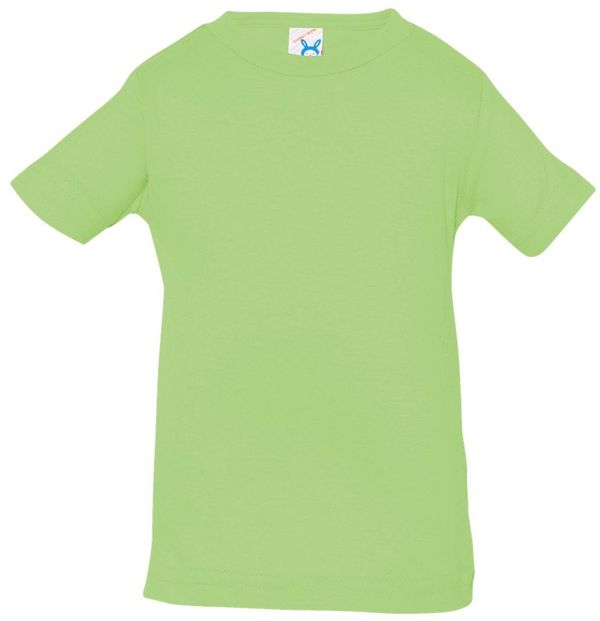 Am image of a Custom Rabbit Skins Infant Fine Jersey Tee in Key Lime!
