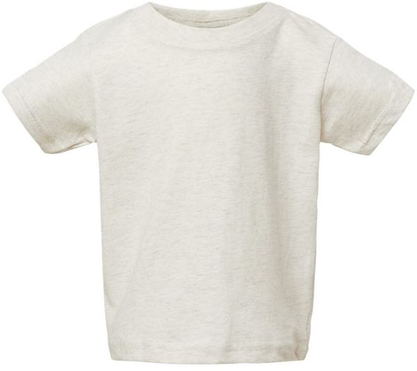 Am image of a Custom Rabbit Skins Infant Fine Jersey Tee in Natural Heather!
