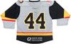 Am image of a Custom Sublimated Retro Collar Youth Hockey Jersey in Hockey Fabric!