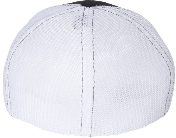 An image of a Custom Richardson Fitted Trucker with R Flex in Black/White!