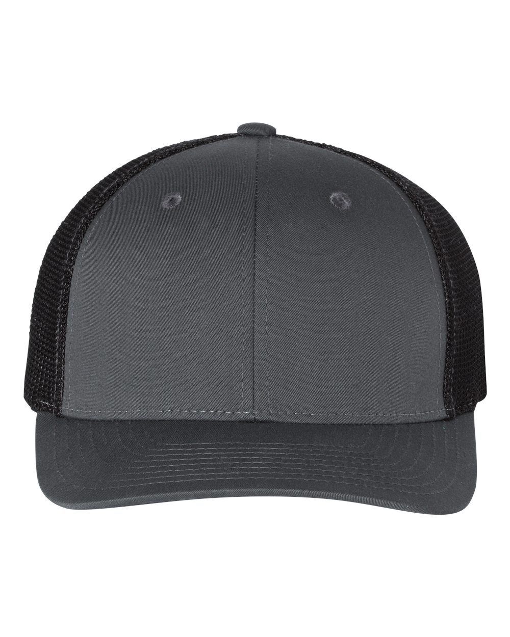 Richardson Fitted Trucker with R Flex in Charcoal/Black