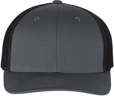 Am image of a Custom Richardson Fitted Trucker with R Flex in Charcoal/Black!
