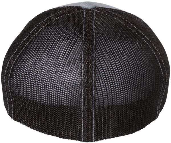 Am image of a Custom Richardson Fitted Trucker with R Flex in Heather Grey/Black!