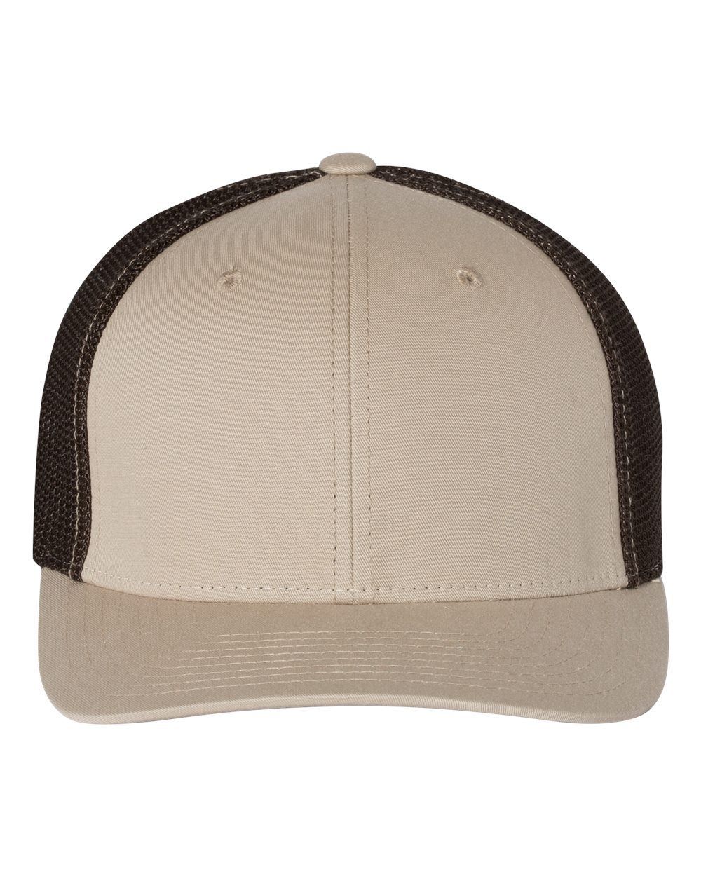 Richardson Fitted Trucker with R Flex in Khaki/Coffee