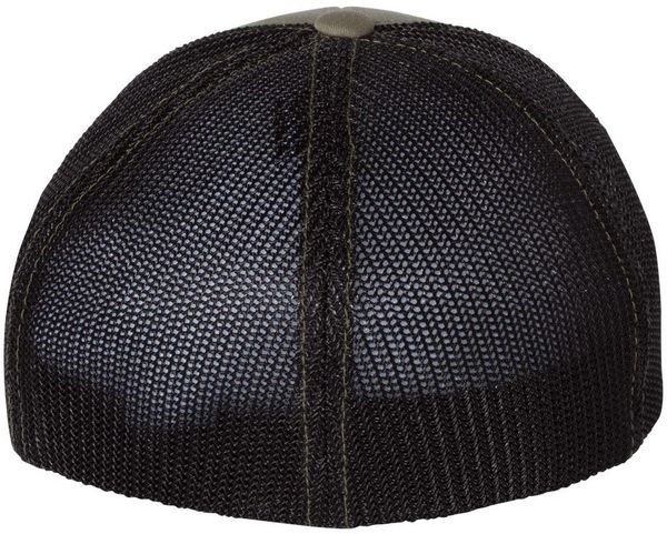 Am image of a Custom Richardson Fitted Trucker with R Flex in Loden/Black!