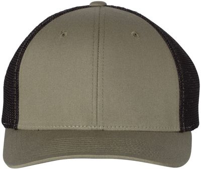 Am image of a Custom Richardson Fitted Trucker with R Flex in Loden/Black!