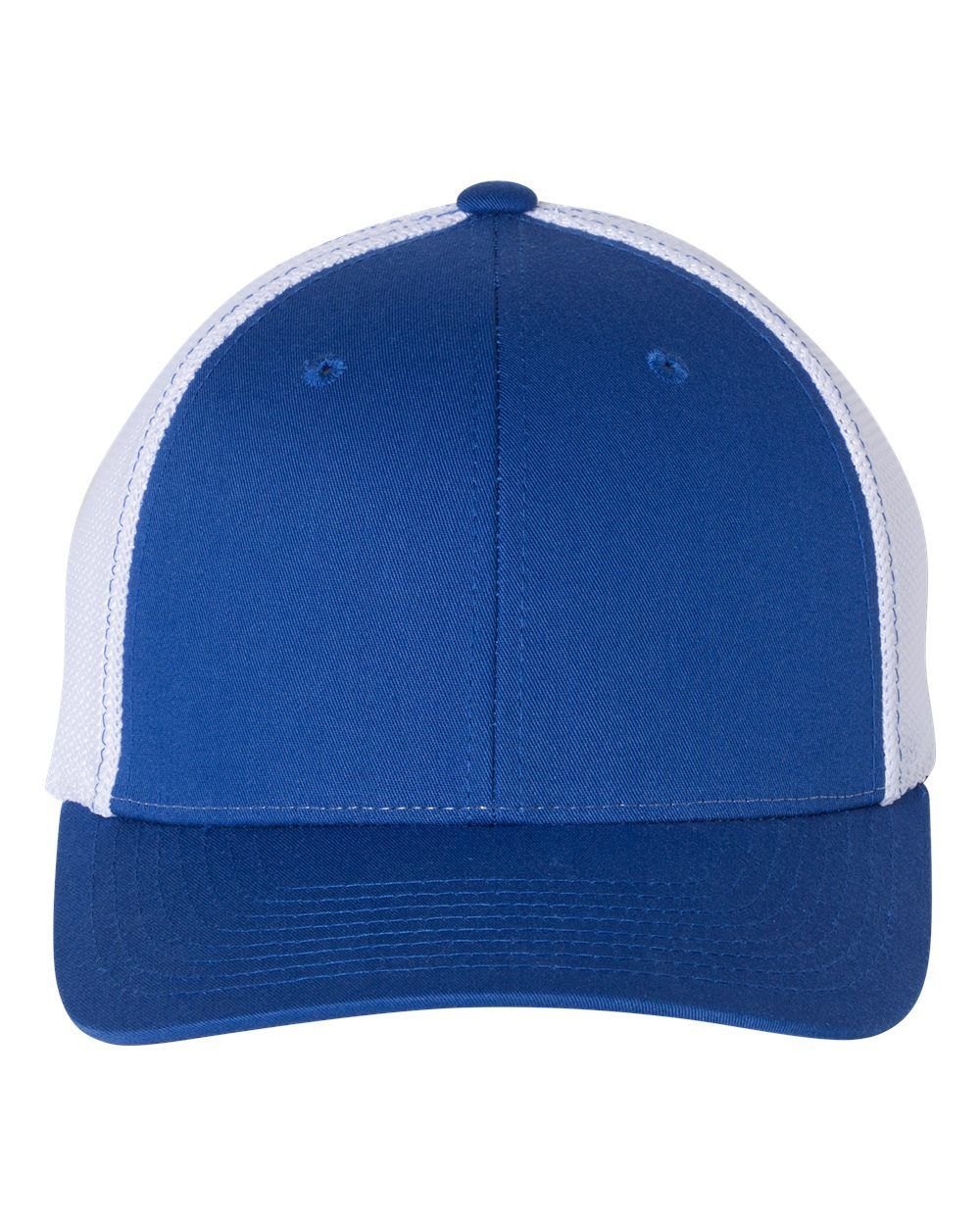 Richardson Fitted Trucker with R Flex in Royal/White