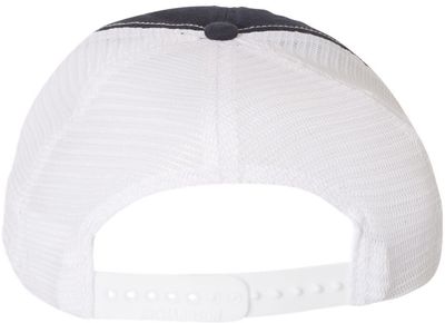Am image of a Custom Richardson Garment Washed Trucker Cap in Navy/White!