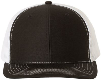 Am image of a Custom Richardson Snapback Trucker Cap in Black/White!