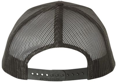 Am image of a Custom Richardson Snapback Trucker Cap in Black!