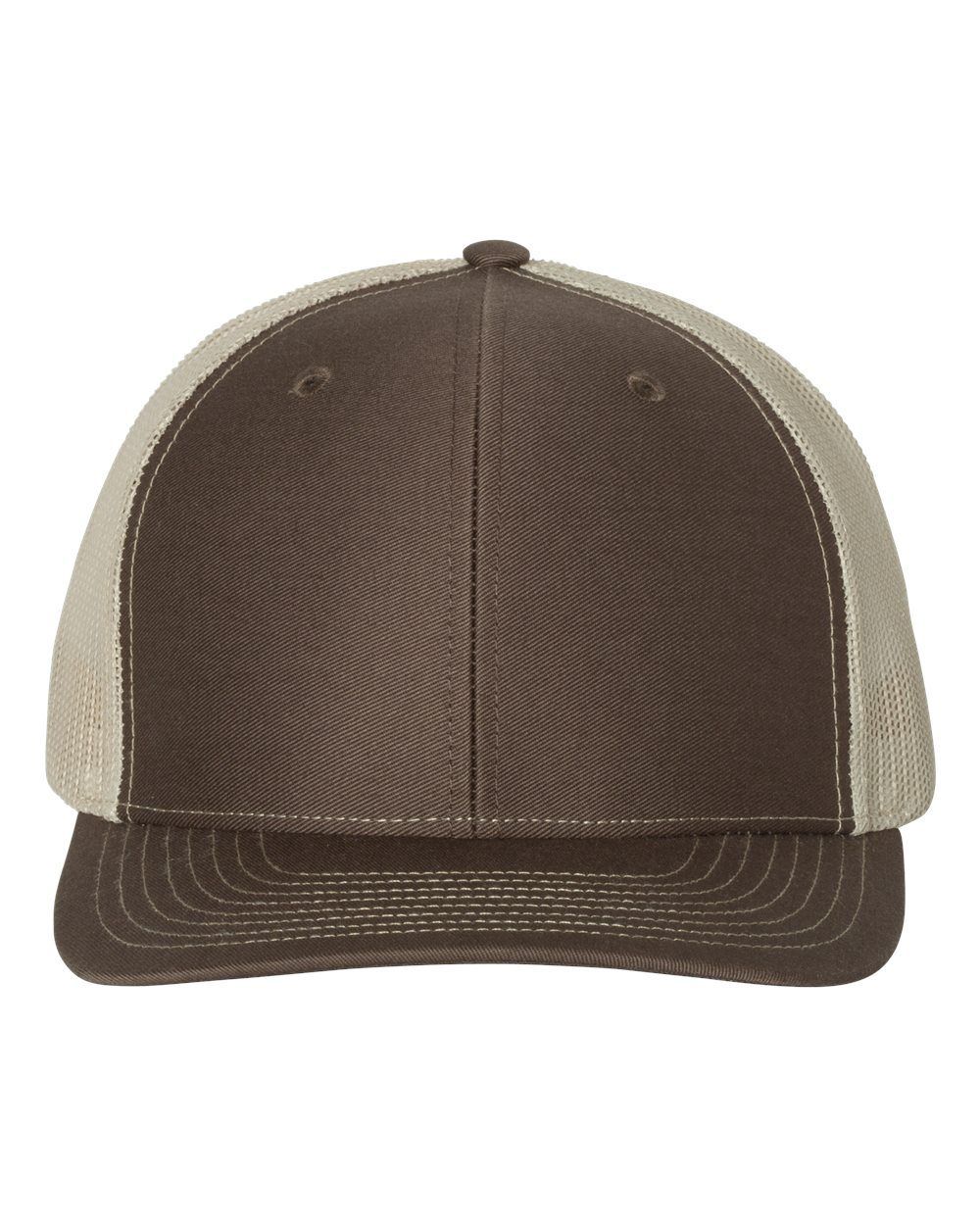 Richardson Snapback Trucker Cap in Brown/Khaki